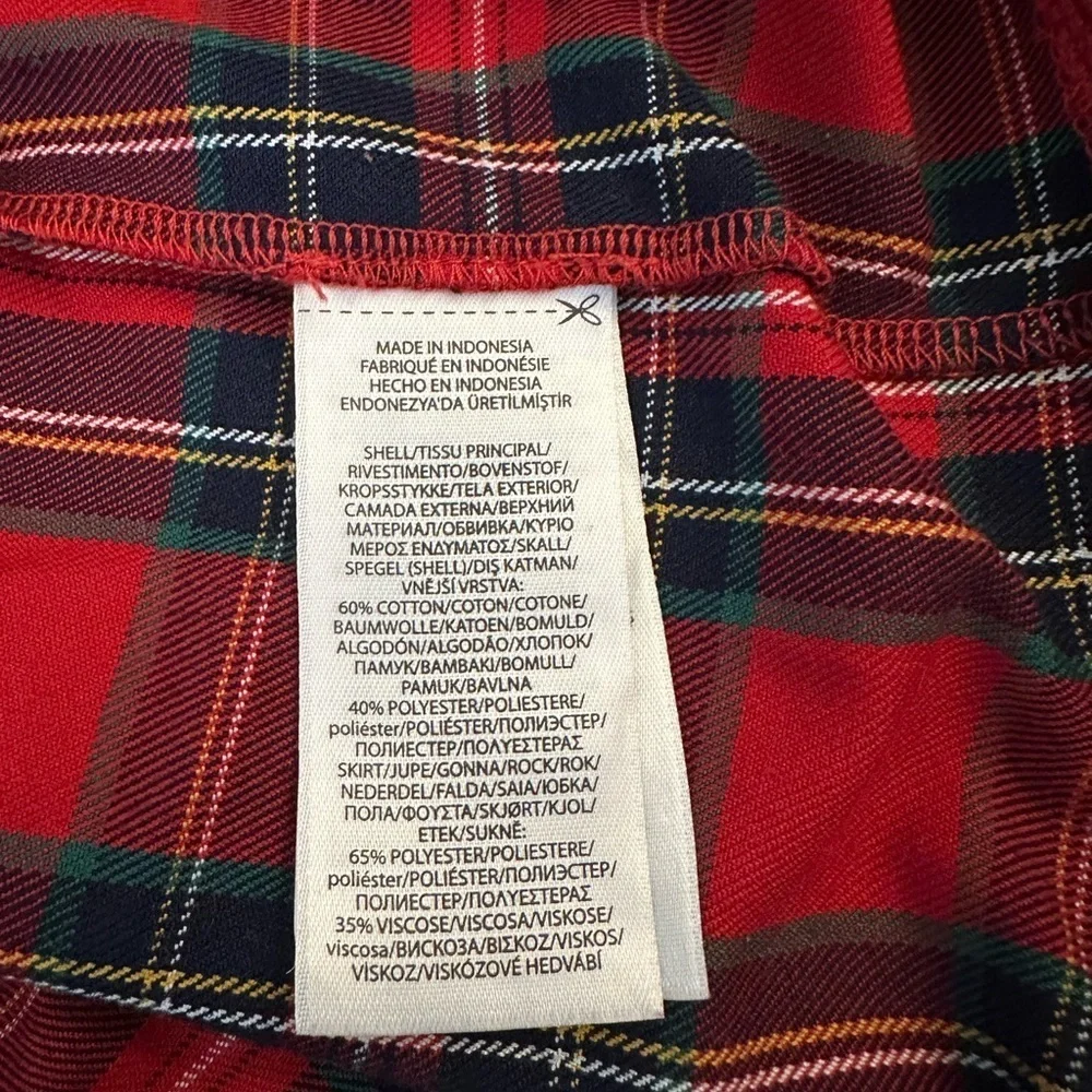 Polo by Ralph Lauren Red Hoodie with Plaid Skirt dress